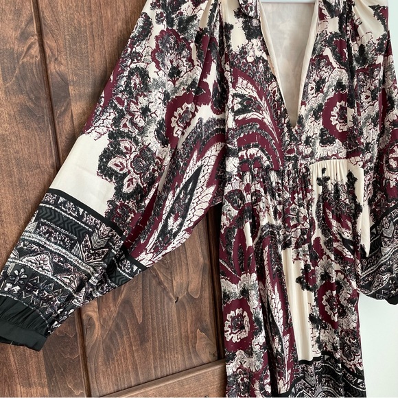 Free People Dress Womens Small Say You Love Me Mini Tunic Floral Boho Dolman - Picture 4 of 10